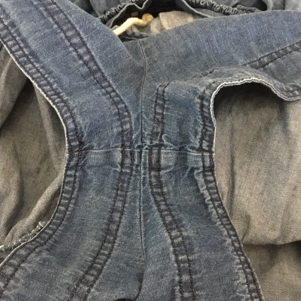 Free People Dark Wash County Line Romper - Picture 10 of 12
